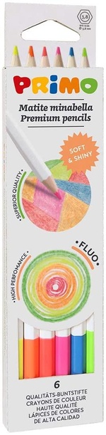 Primo 6 Fluorescent Colour Pencils