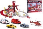 Majorette Rescue Station + 5 Vehicles