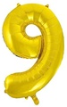 Foil Helium Balloon 34 inch Gold 9 (Inflated)