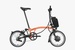 2023 Brompton Electric C Line Explore Mid Folding Bike in Fire Coral