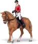 Walking horse with riding girl