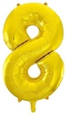 Foil Helium Balloon 34 inch Gold 8 (Inflated)