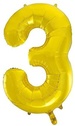 Foil Helium Balloon 34 inch Gold 3 (Inflated)