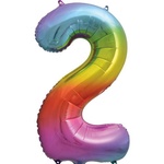 Foil Helium Balloon 34 inch Rainbow 2 (Inflated)