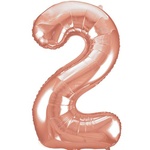 Foil Helium Balloon 34 inch Rose Gold 2 (Inflated)