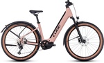 2023 Cube Reaction Pro 625 EE Allroad Hybrid Electric Bike in Blush Rose/Silver