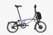 Brompton Electric C Line Explore Folding E-Bike Mid Bars In Cloud Blue