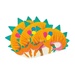 Party Dinosaurs Shaped Napkin 16Pk