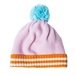 Popcorn Knit Hat – Pink 3 – 6 years