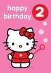 Hello Kitty Age 2 Card