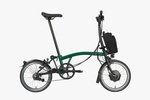 Brompton Electric C Line Explore Folding E-Bike Mid Bars Racing Green