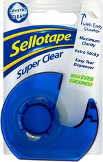 Crystal Sellotape Super Clear With Dispenser