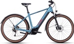 2023 Cube Nuride Hybrid Performance 625 AllRoad Electric Bike in Metal Blue/Red