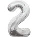 Foil Helium Balloon 34 inch Silver 2 (Inflated)