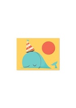 East End Print Birthday Card Party Hat Whale