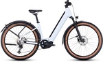 2023 Cube Reaction Pro 625 EE Allroad Hybrid Bike in Flash White/Black