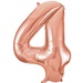 Foil Helium Balloon 34 inch Rose Gold 4 (Inflated)