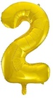 Foil Helium Balloon 34 inch Gold 2 (Inflated)